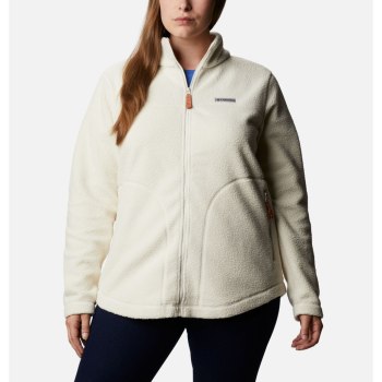 Dámské Bundy Columbia Northern Reach Full Zip Sherpa Fleece Plus Size Krém OAIPSM795